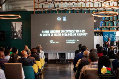 Le centre de valeur de la Douane Malagasy certifié ISO 9001-2015